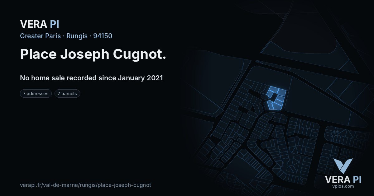 Place Joseph Cugnot, Rungis at night – every parcel coloured by the prices around it, the street's own parcels lit