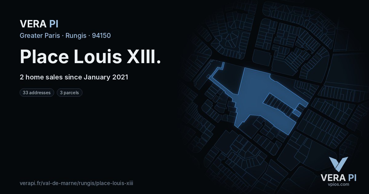 Place Louis XIII, Rungis at night – every parcel coloured by the prices around it, the street's own parcels lit