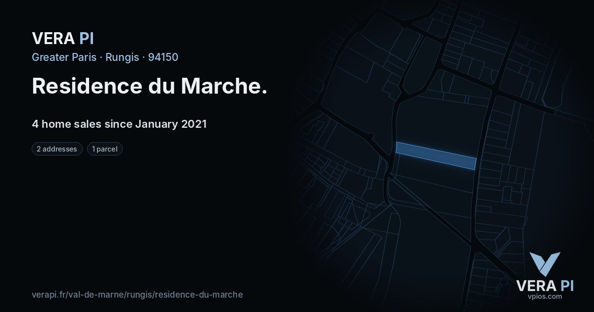 Residence du Marche, Rungis at night – every parcel coloured by the prices around it, the street's own parcels lit