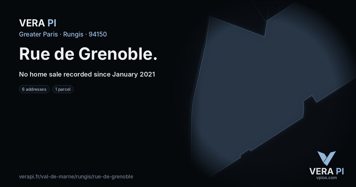 Rue de Grenoble, Rungis at night – every parcel coloured by the prices around it, the street's own parcels lit