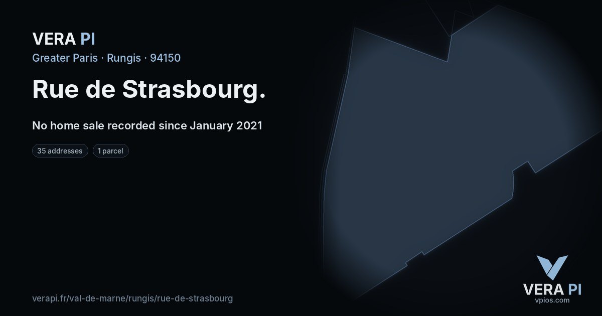 Rue de Strasbourg, Rungis at night – every parcel coloured by the prices around it, the street's own parcels lit