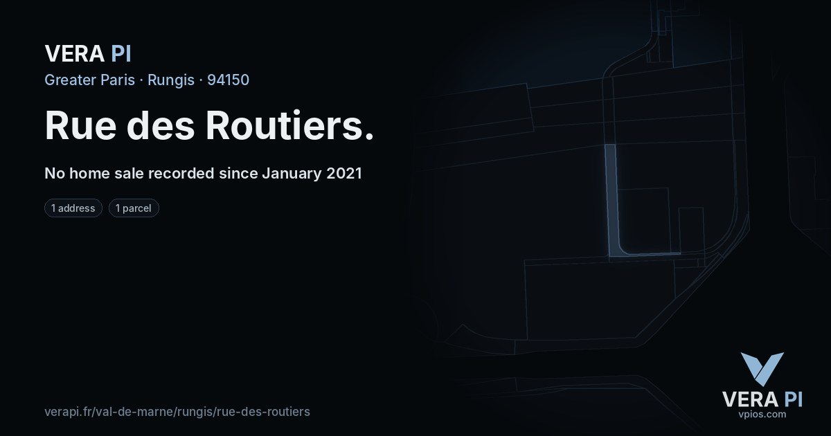 Rue des Routiers, Rungis at night – every parcel coloured by the prices around it, the street's own parcels lit