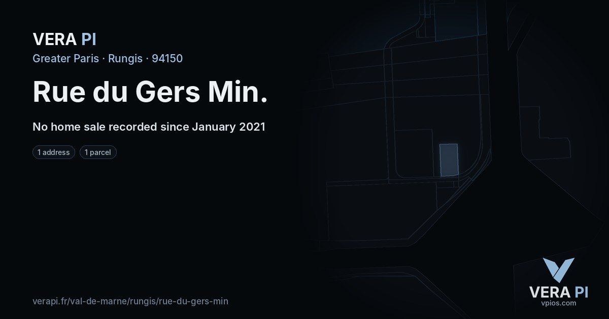 Rue du Gers Min, Rungis at night – every parcel coloured by the prices around it, the street's own parcels lit