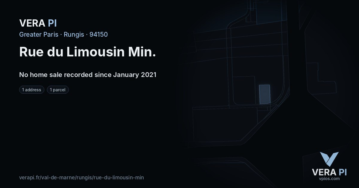 Rue du Limousin Min, Rungis at night – every parcel coloured by the prices around it, the street's own parcels lit