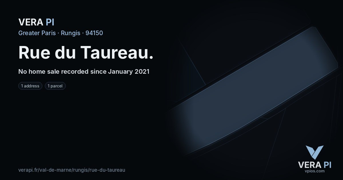 Rue du Taureau, Rungis at night – every parcel coloured by the prices around it, the street's own parcels lit