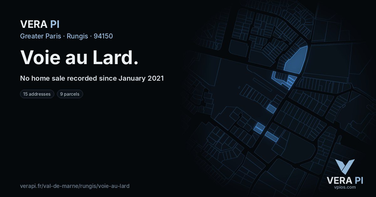 Voie au Lard, Rungis at night – every parcel coloured by the prices around it, the street's own parcels lit