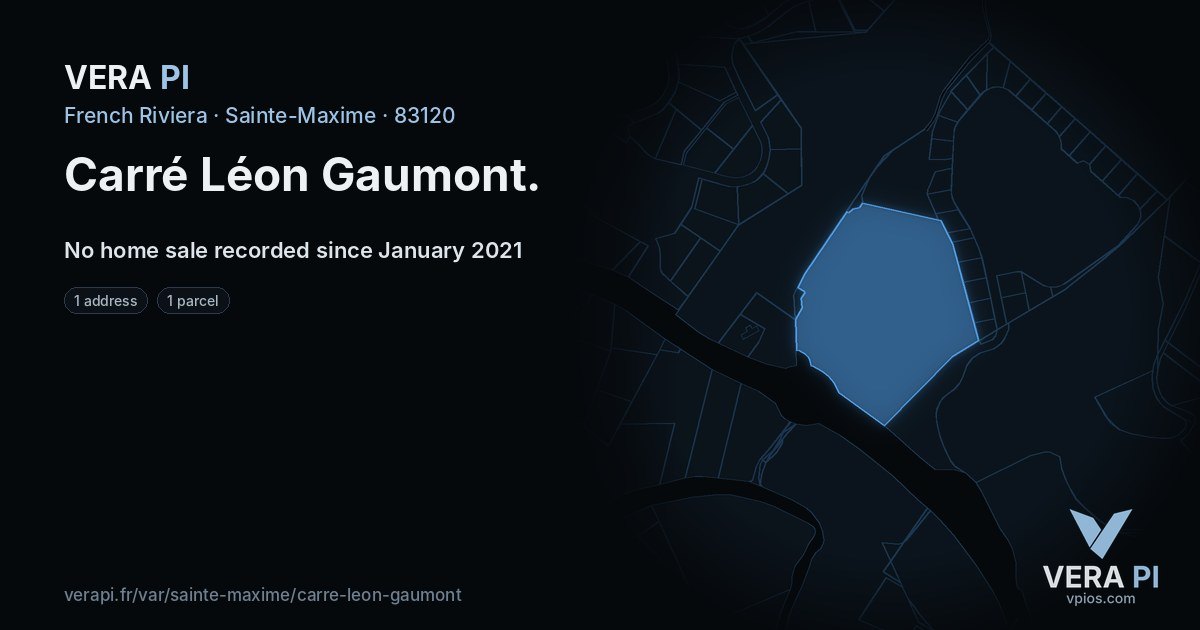 Carré Léon Gaumont, Sainte-Maxime at night – every parcel coloured by the prices around it, the street's own parcels lit