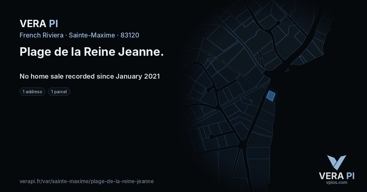Plage de la Reine Jeanne, Sainte-Maxime at night – every parcel coloured by the prices around it, the street's own parcels lit