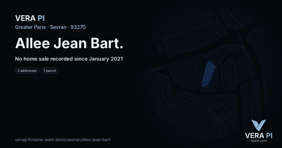Allee Jean Bart, Sevran at night – every parcel coloured by the prices around it, the street's own parcels lit