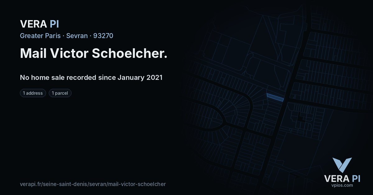 Mail Victor Schoelcher, Sevran at night – every parcel coloured by the prices around it, the street's own parcels lit