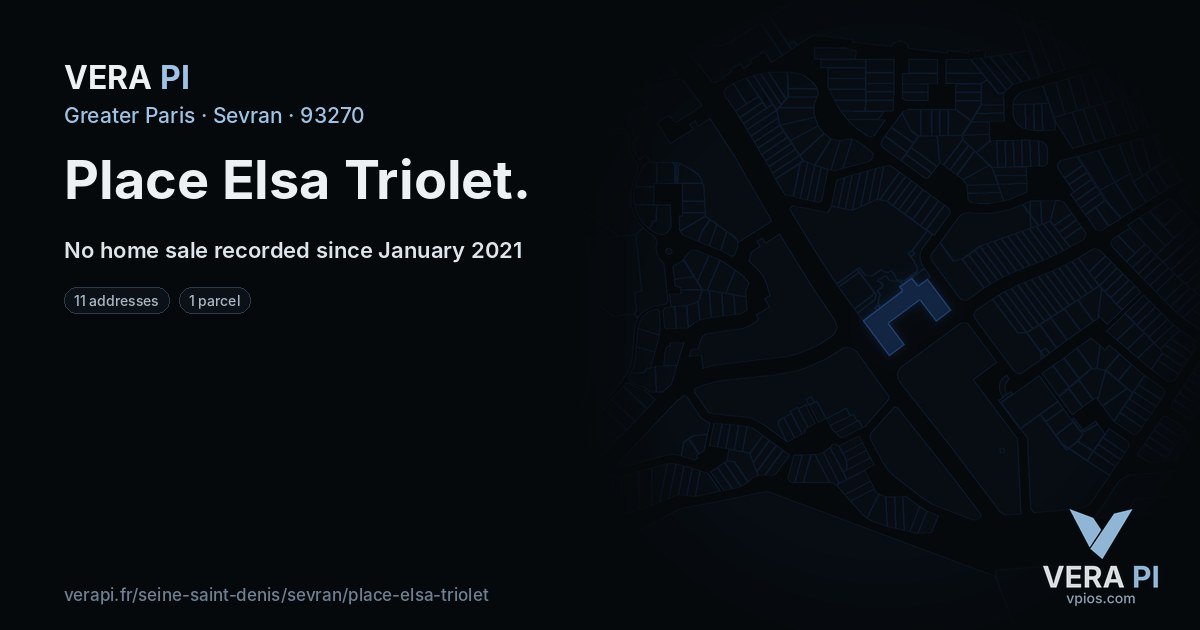Place Elsa Triolet, Sevran at night – every parcel coloured by the prices around it, the street's own parcels lit