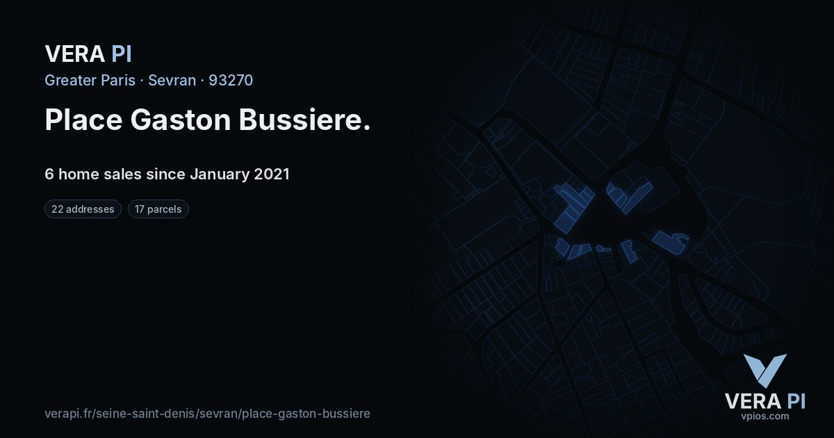 Place Gaston Bussiere, Sevran at night – every parcel coloured by the prices around it, the street's own parcels lit