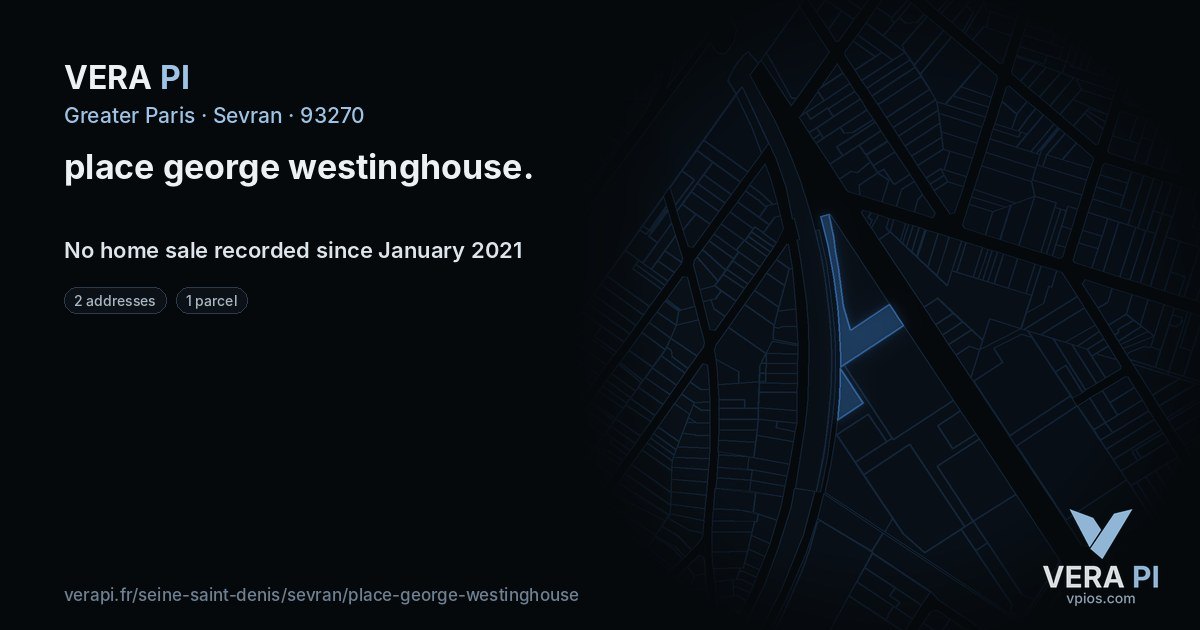 place george westinghouse, Sevran at night – every parcel coloured by the prices around it, the street's own parcels lit