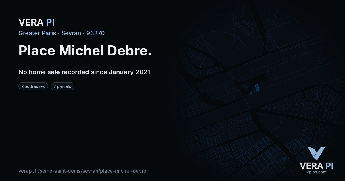 Place Michel Debre, Sevran at night – every parcel coloured by the prices around it, the street's own parcels lit