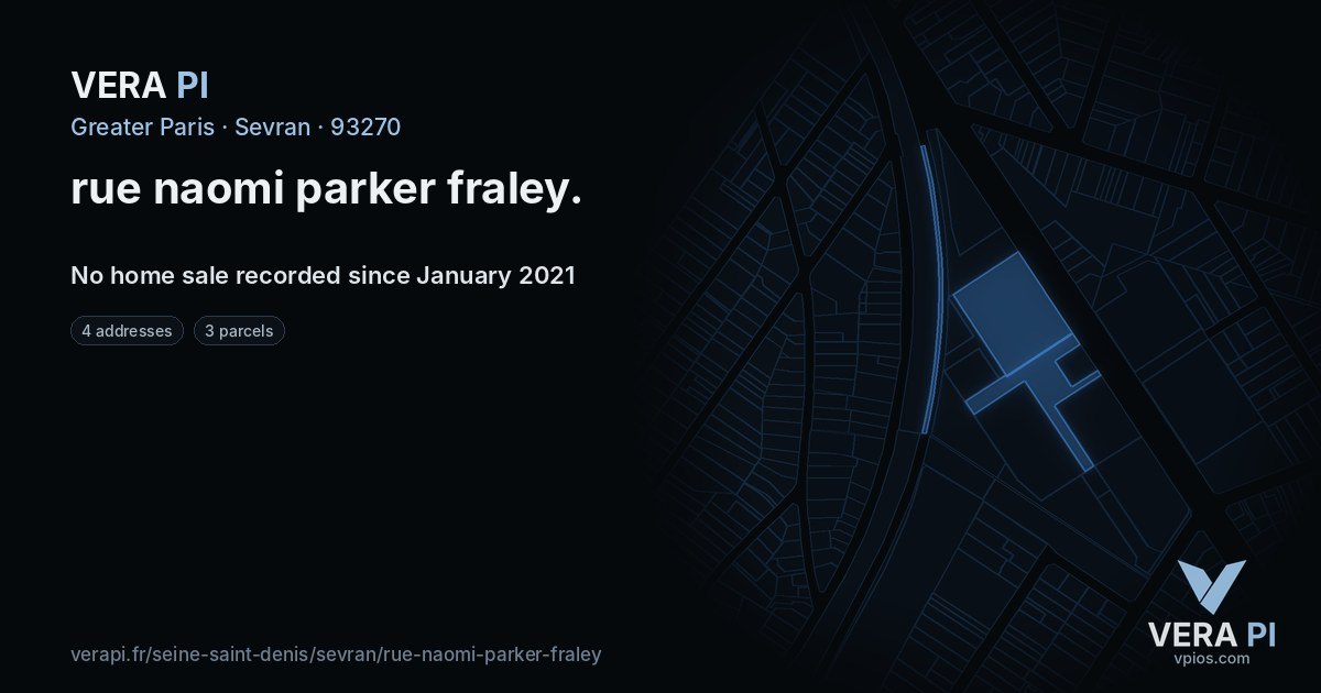 rue naomi parker fraley, Sevran at night – every parcel coloured by the prices around it, the street's own parcels lit