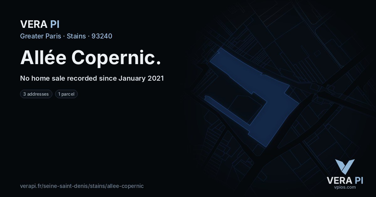 Allée Copernic, Stains at night – every parcel coloured by the prices around it, the street's own parcels lit
