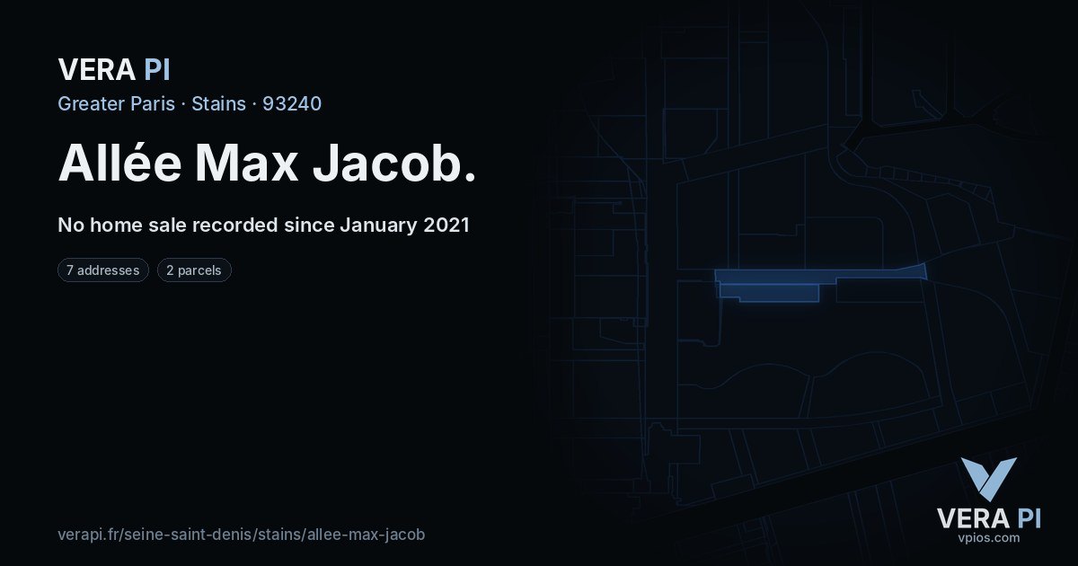 Allée Max Jacob, Stains at night – every parcel coloured by the prices around it, the street's own parcels lit