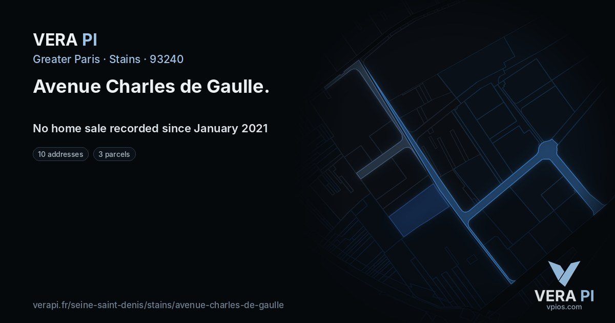 Avenue Charles de Gaulle, Stains at night – every parcel coloured by the prices around it, the street's own parcels lit