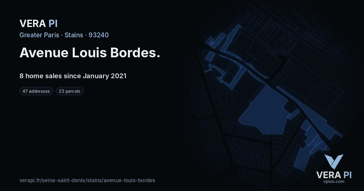 Avenue Louis Bordes, Stains at night – every parcel coloured by the prices around it, the street's own parcels lit