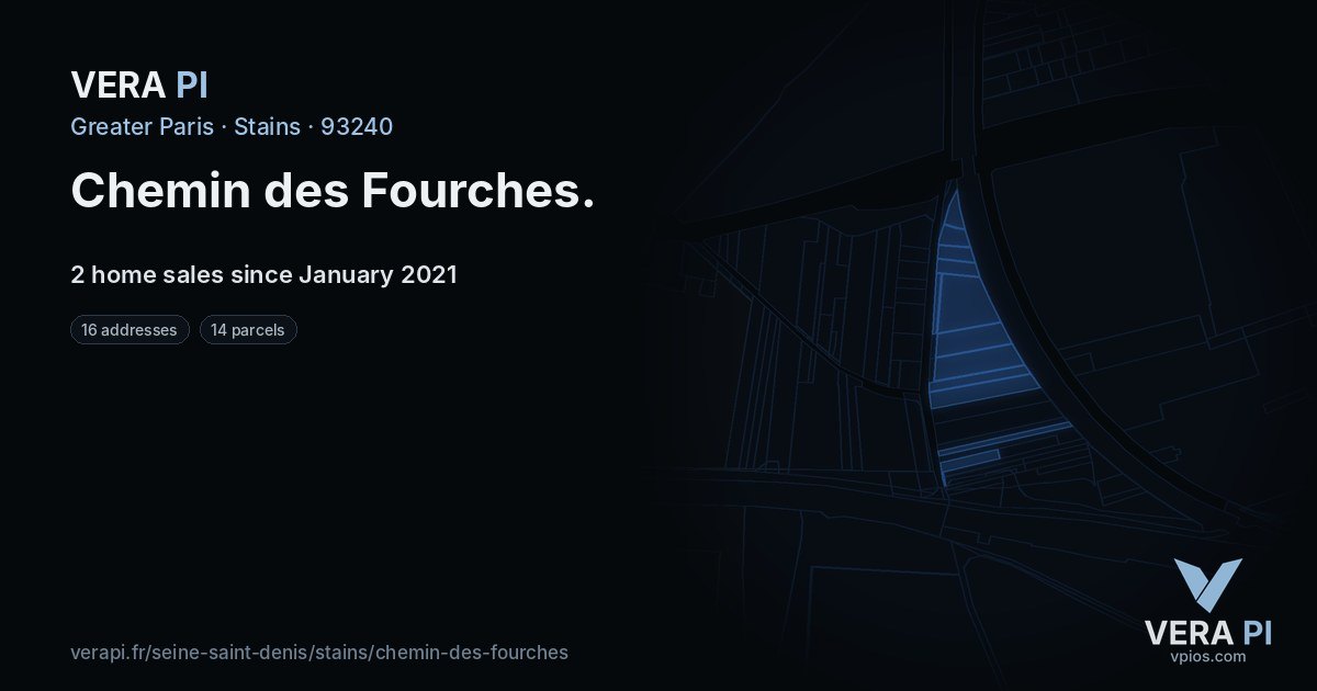 Chemin des Fourches, Stains at night – every parcel coloured by the prices around it, the street's own parcels lit