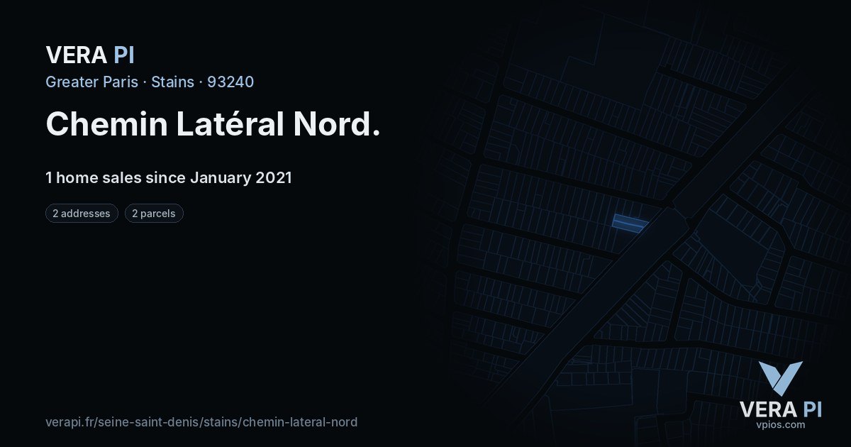 Chemin Latéral Nord, Stains at night – every parcel coloured by the prices around it, the street's own parcels lit