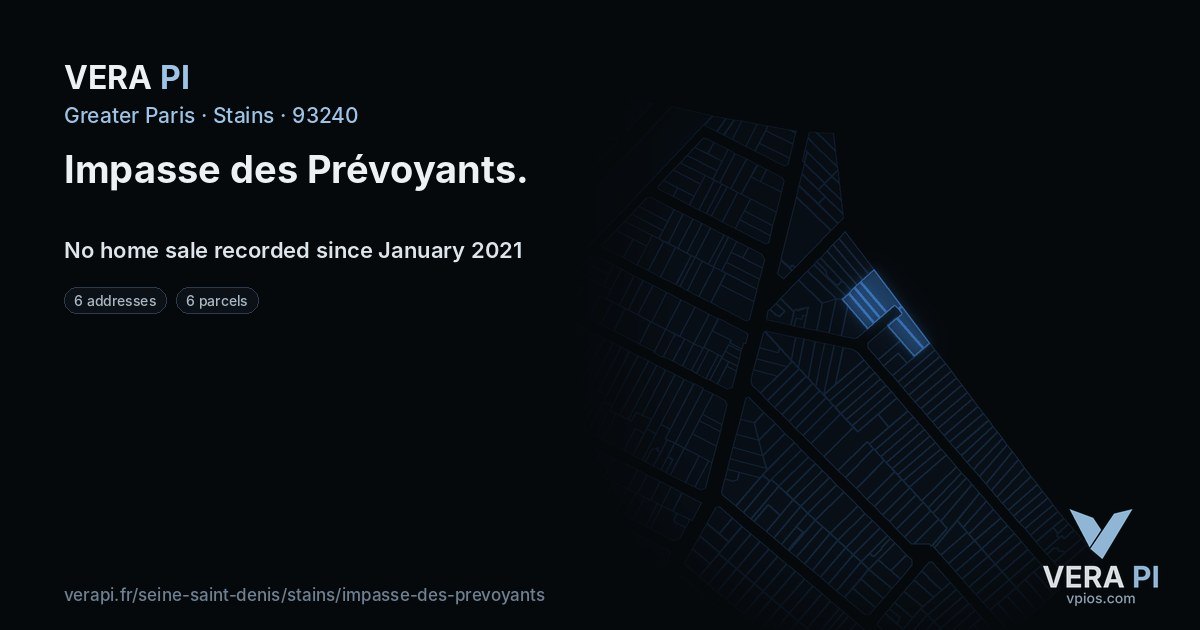 Impasse des Prévoyants, Stains at night – every parcel coloured by the prices around it, the street's own parcels lit