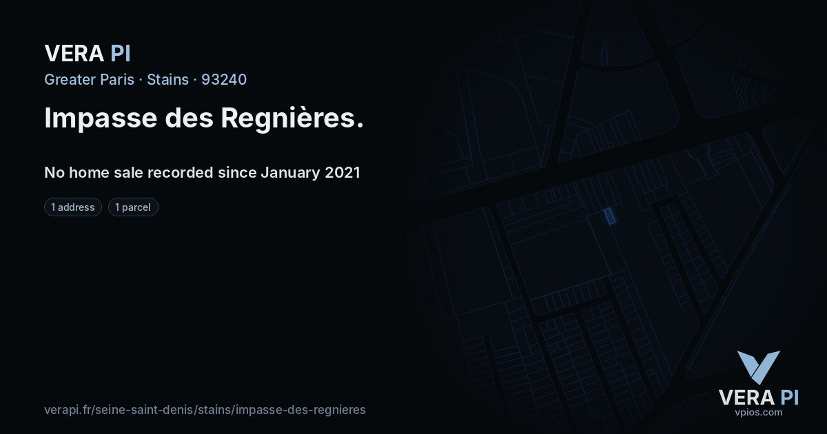 Impasse des Regnières, Stains at night – every parcel coloured by the prices around it, the street's own parcels lit