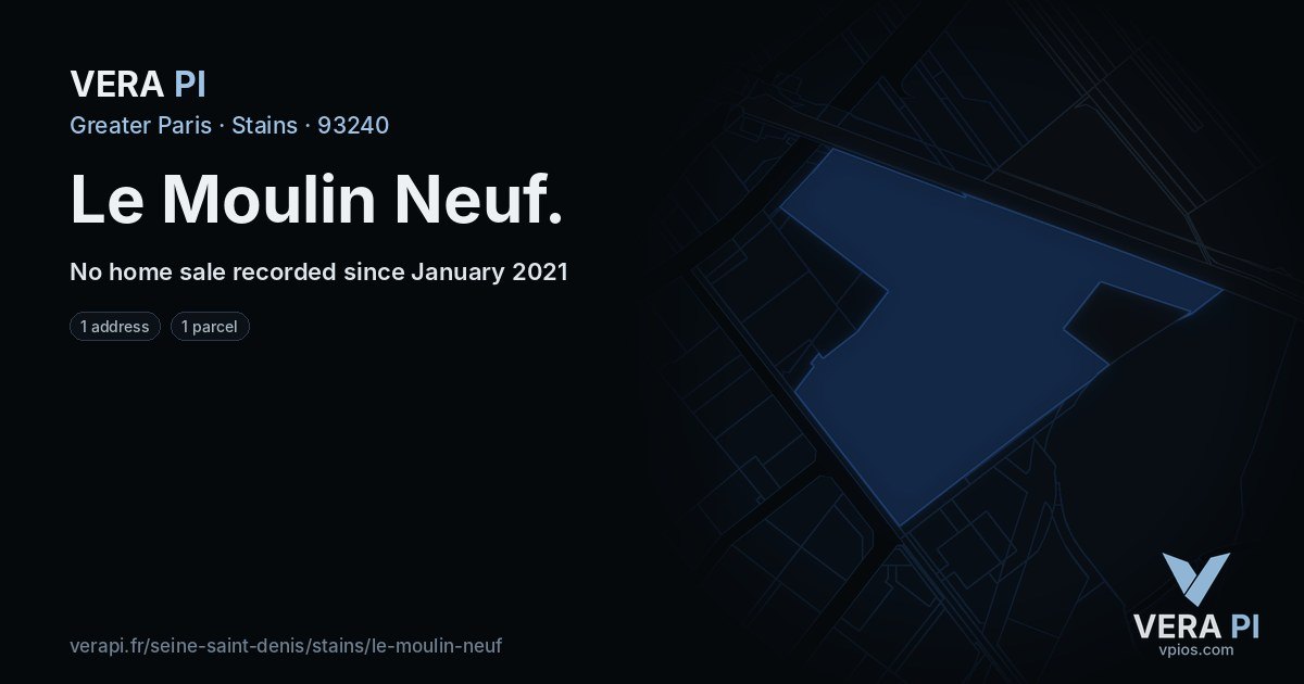 Le Moulin Neuf, Stains at night – every parcel coloured by the prices around it, the street's own parcels lit