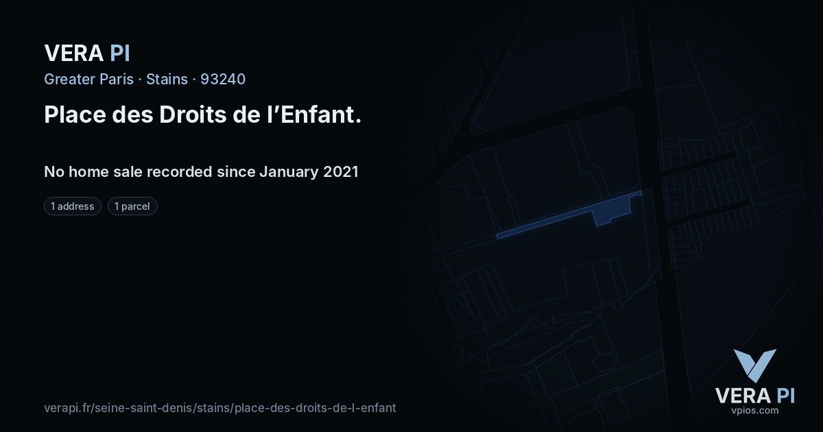 Place des Droits de l’Enfant, Stains at night – every parcel coloured by the prices around it, the street's own parcels lit