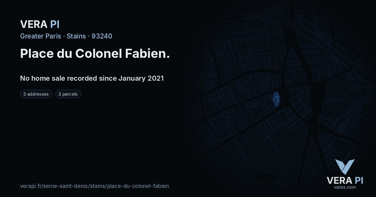 Place du Colonel Fabien, Stains at night – every parcel coloured by the prices around it, the street's own parcels lit