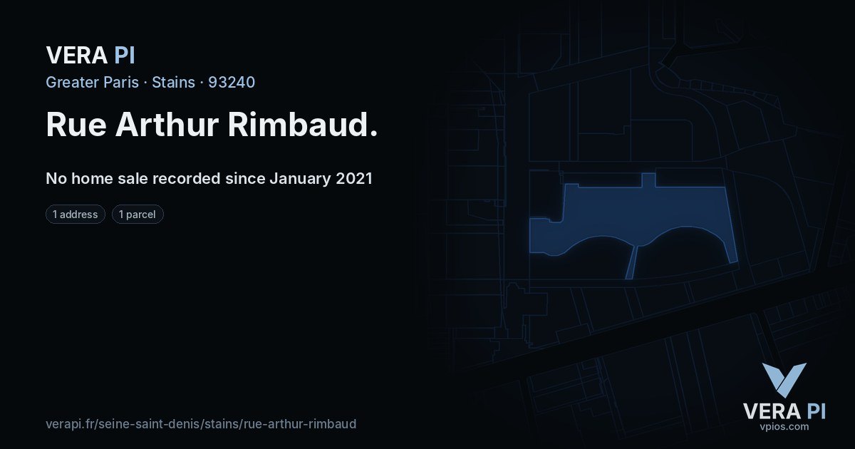 Rue Arthur Rimbaud, Stains at night – every parcel coloured by the prices around it, the street's own parcels lit