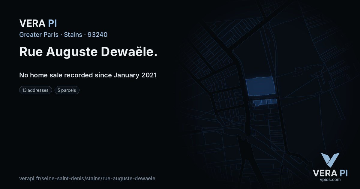 Rue Auguste Dewaële, Stains at night – every parcel coloured by the prices around it, the street's own parcels lit