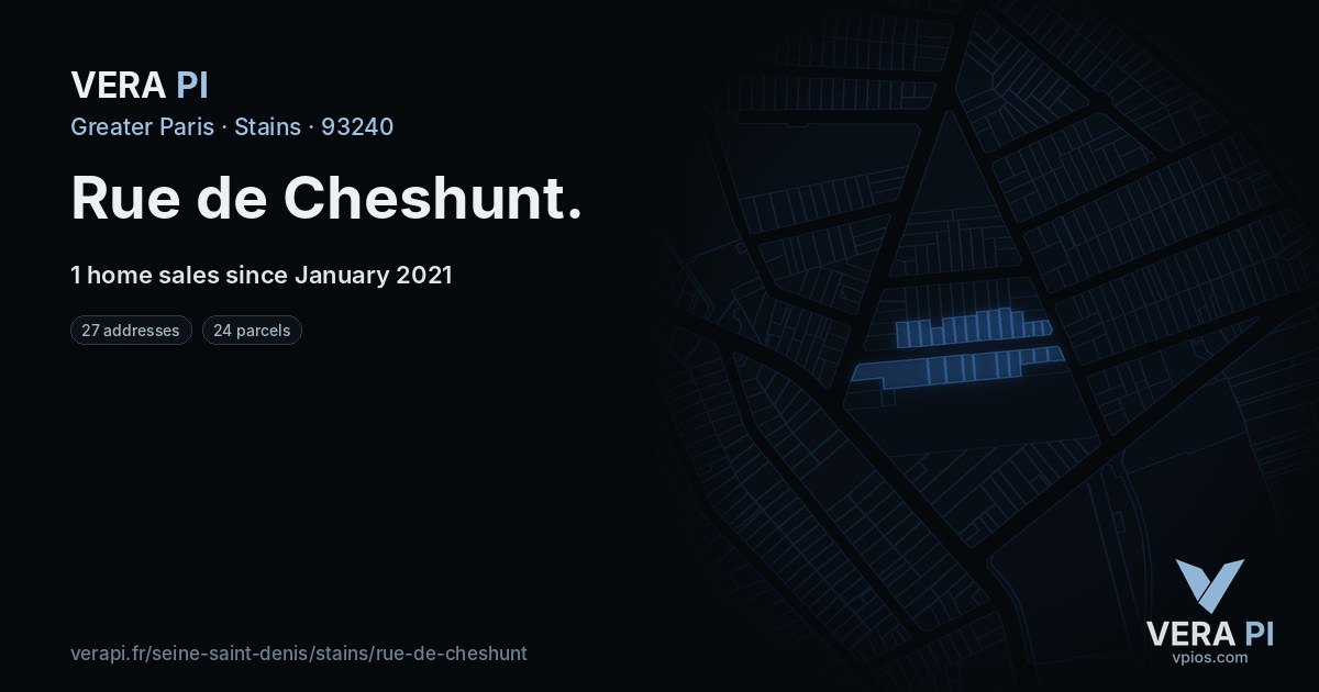 Rue de Cheshunt, Stains at night – every parcel coloured by the prices around it, the street's own parcels lit