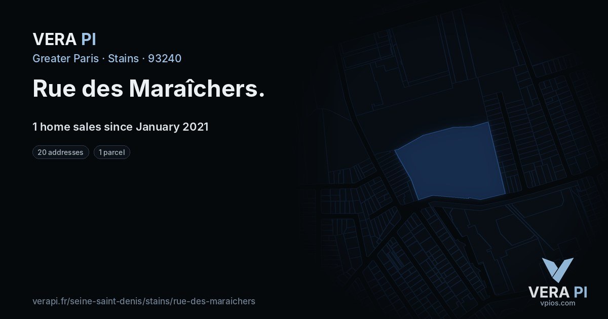 Rue des Maraîchers, Stains at night – every parcel coloured by the prices around it, the street's own parcels lit