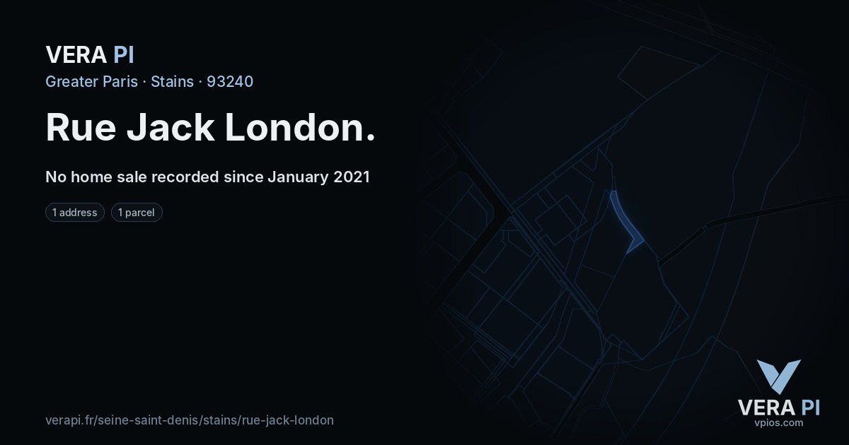 Rue Jack London, Stains at night – every parcel coloured by the prices around it, the street's own parcels lit