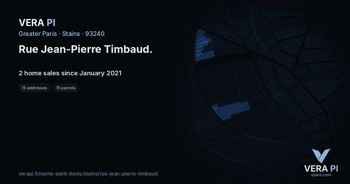 Rue Jean-Pierre Timbaud, Stains at night – every parcel coloured by the prices around it, the street's own parcels lit