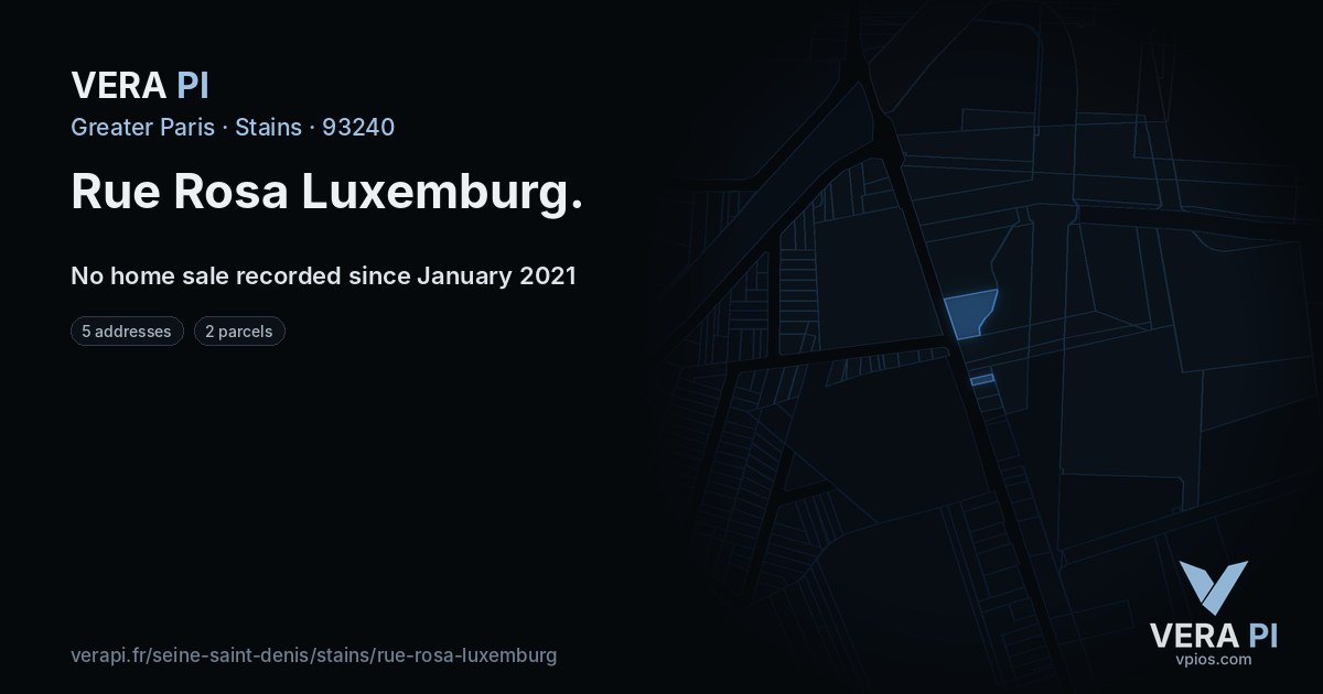 Rue Rosa Luxemburg, Stains at night – every parcel coloured by the prices around it, the street's own parcels lit