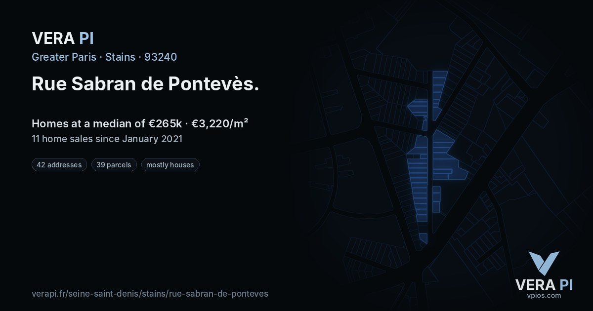 Rue Sabran de Pontevès, Stains at night – every parcel coloured by the prices around it, the street's own parcels lit