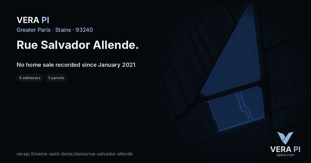 Rue Salvador Allende, Stains at night – every parcel coloured by the prices around it, the street's own parcels lit