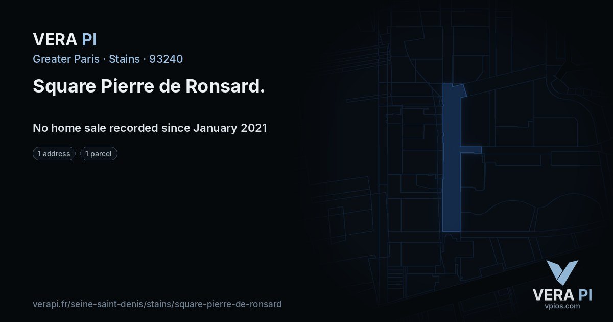 Square Pierre de Ronsard, Stains at night – every parcel coloured by the prices around it, the street's own parcels lit