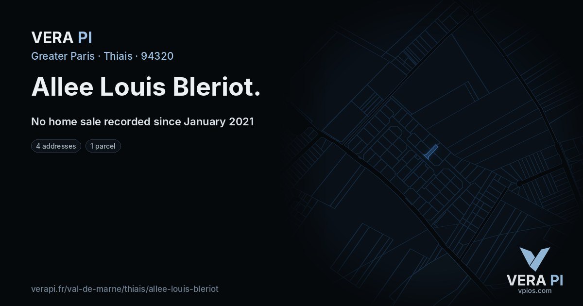 Allee Louis Bleriot, Thiais at night – every parcel coloured by the prices around it, the street's own parcels lit