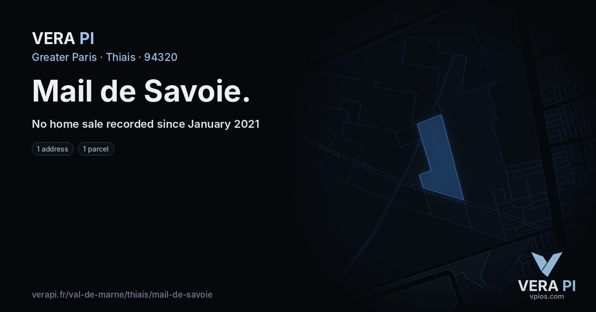 Mail de Savoie, Thiais at night – every parcel coloured by the prices around it, the street's own parcels lit