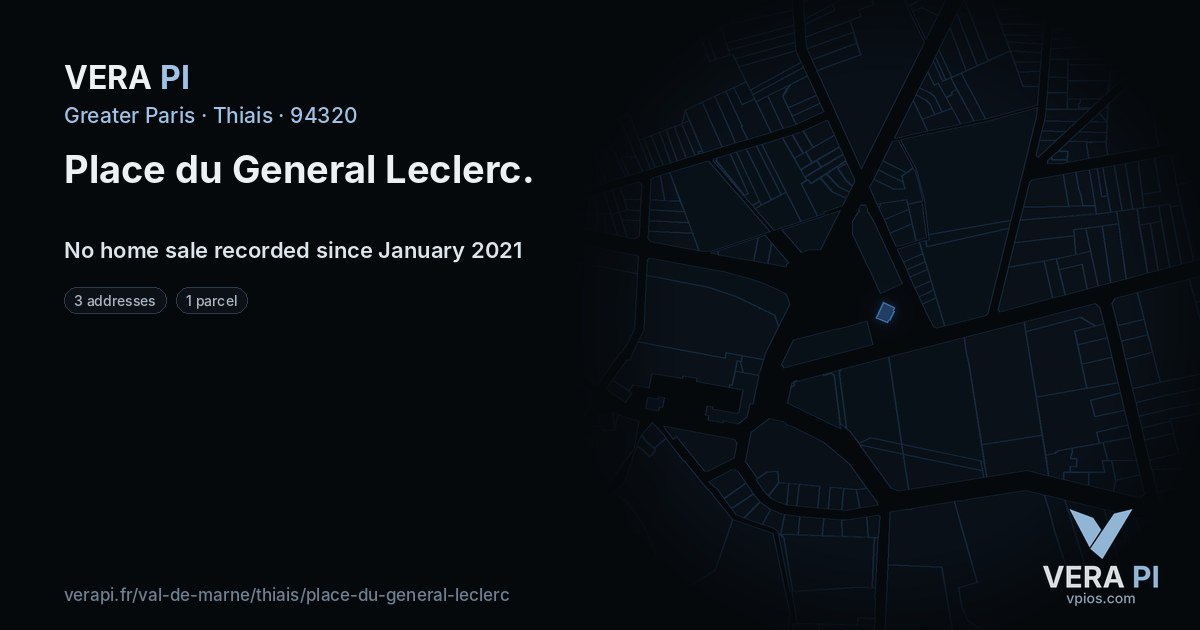 Place du General Leclerc, Thiais at night – every parcel coloured by the prices around it, the street's own parcels lit