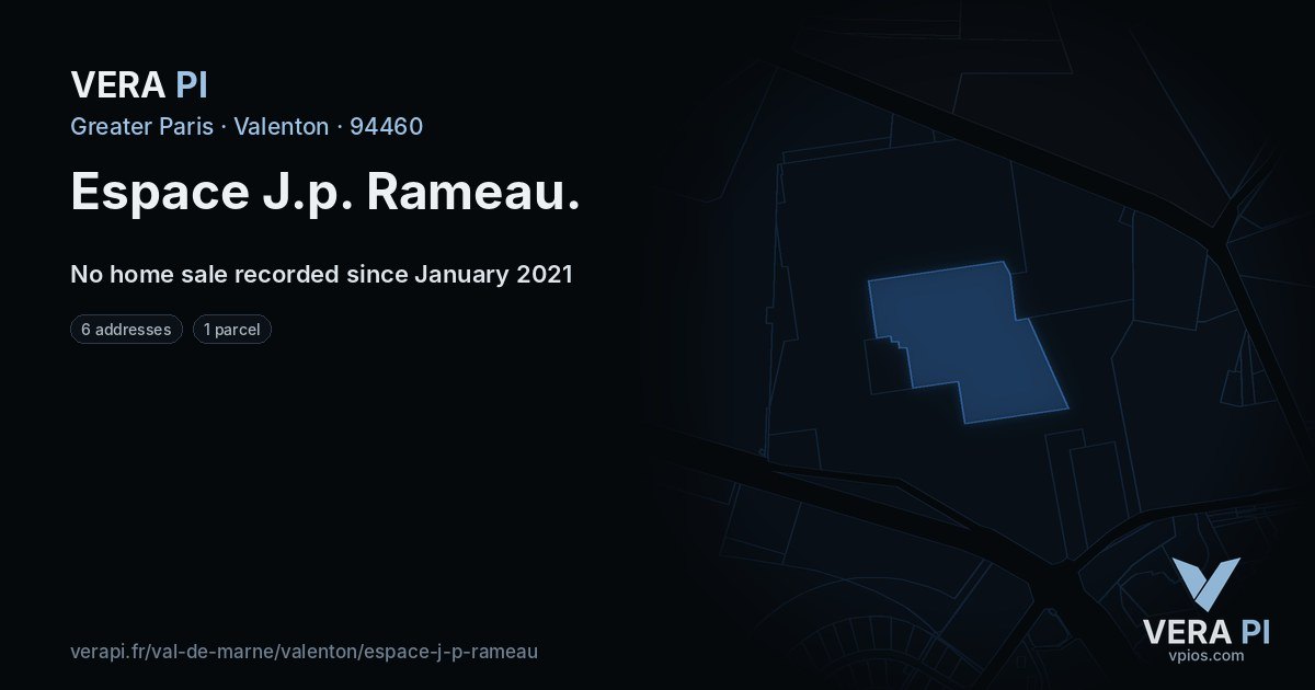Espace J.p. Rameau, Valenton at night – every parcel coloured by the prices around it, the street's own parcels lit