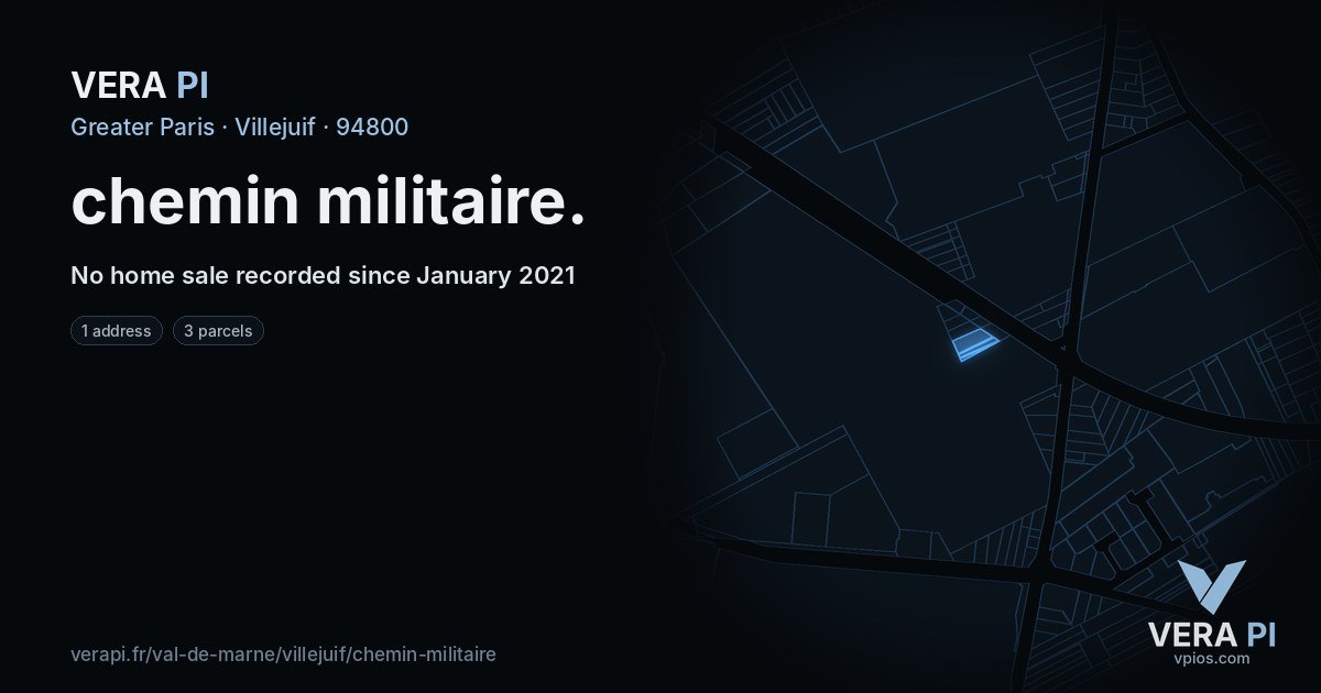 chemin militaire, Villejuif at night – every parcel coloured by the prices around it, the street's own parcels lit