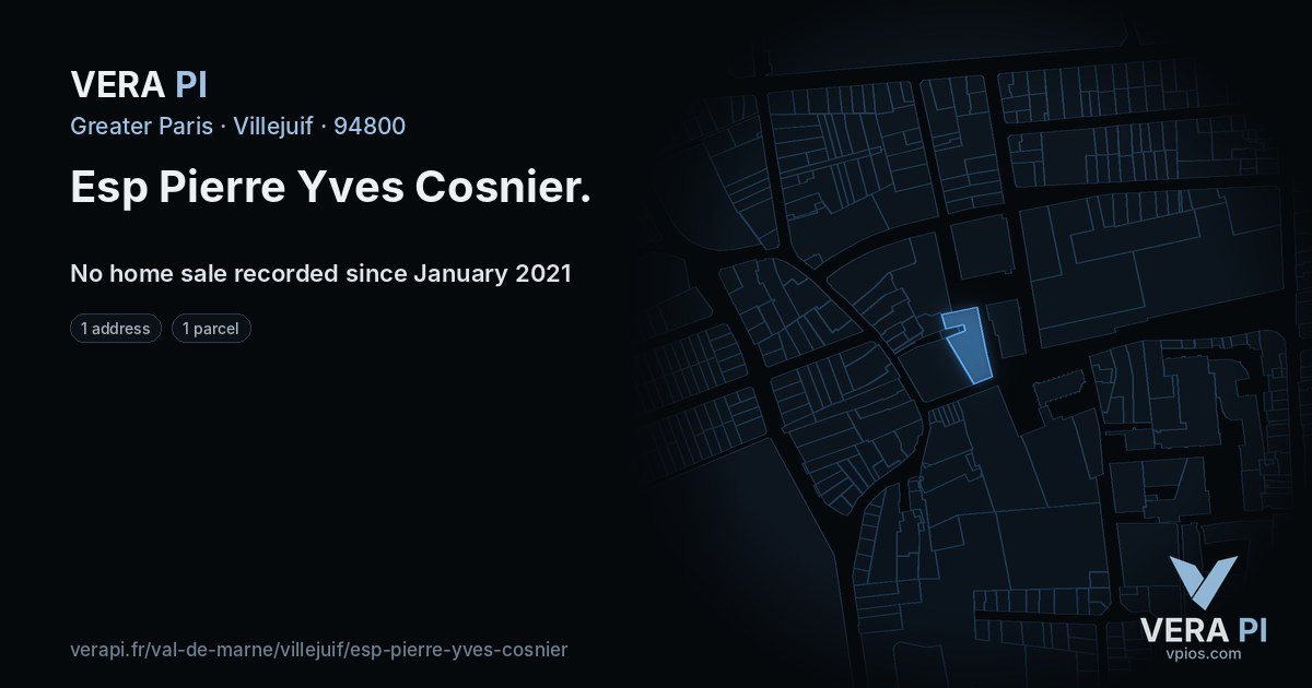 Esp Pierre Yves Cosnier, Villejuif at night – every parcel coloured by the prices around it, the street's own parcels lit