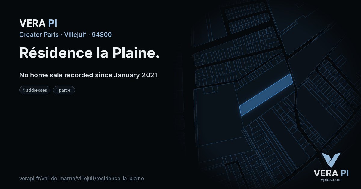 Résidence la Plaine, Villejuif at night – every parcel coloured by the prices around it, the street's own parcels lit