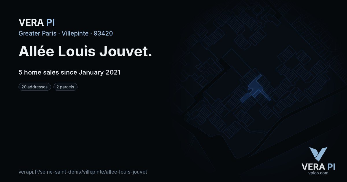 Allée Louis Jouvet, Villepinte at night – every parcel coloured by the prices around it, the street's own parcels lit