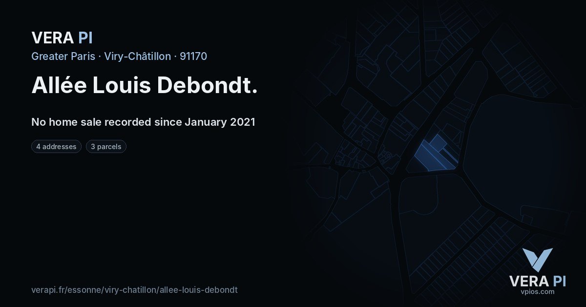 Allée Louis Debondt, Viry-Châtillon at night – every parcel coloured by the prices around it, the street's own parcels lit