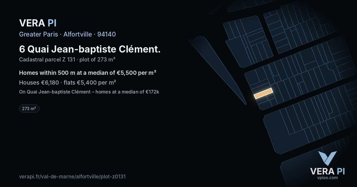 6 Quai Jean-baptiste Clément, Alfortville at night – the plot lit, the parcels around coloured by the prices near them